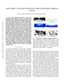 DenseLiDAR: A Real-Time Pseudo Dense Depth Guided Depth Completion
  Network