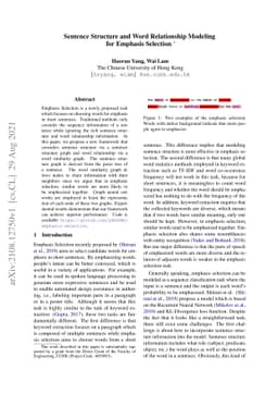 Sentence Structure and Word Relationship Modeling for Emphasis Selection