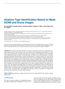 Airplane Type Identification Based on Mask RCNN and Drone Images