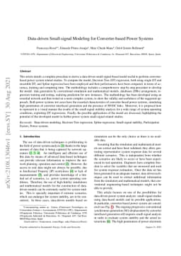 Data-driven Small-signal Modeling for Converter-based Power Systems
