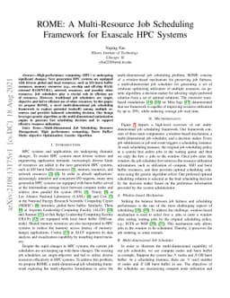 ROME: A Multi-Resource Job Scheduling Framework for Exascale HPC Systems