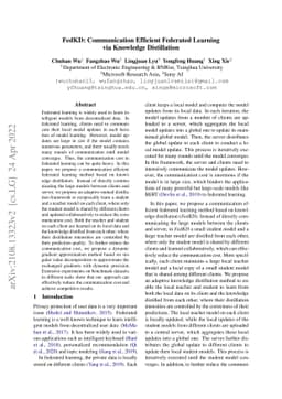 FedKD: Communication Efficient Federated Learning via Knowledge
  Distillation