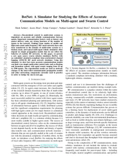 BotNet: A Simulator for Studying the Effects of Accurate Communication
  Models on Multi-agent and Swarm Control
