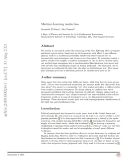 Machine-Learning media bias