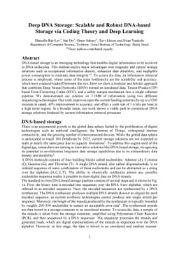 Deep DNA Storage: Scalable and Robust DNA Storage via Coding Theory and
  Deep Learning