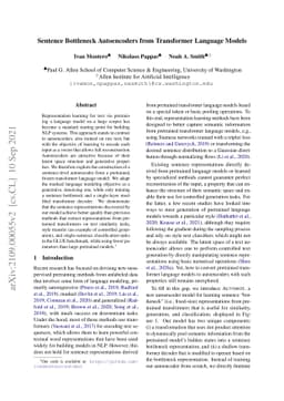 Sentence Bottleneck Autoencoders from Transformer Language Models