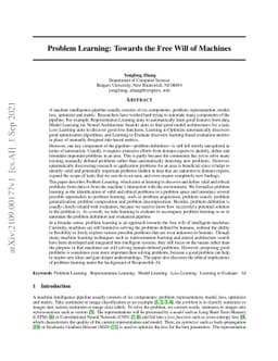 Problem Learning: Towards the Free Will of Machines