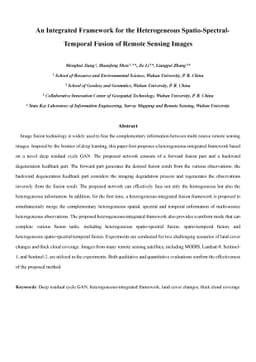 An Integrated Framework for the Heterogeneous Spatio-Spectral-Temporal
  Fusion of Remote Sensing Images