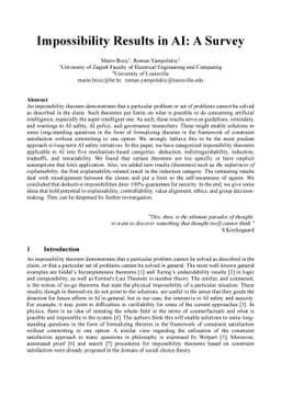 Impossibility Results in AI: A Survey