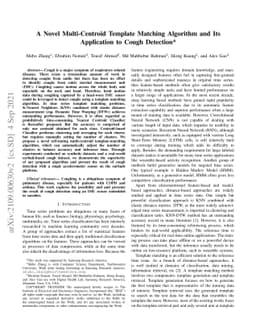 A Novel Multi-Centroid Template Matching Algorithm and Its Application
  to Cough Detection