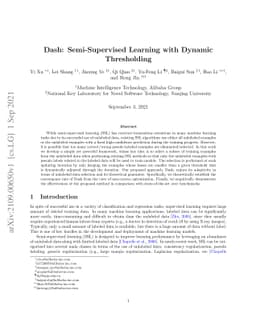Dash: Semi-Supervised Learning with Dynamic Thresholding