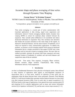 Accurate shape and phase averaging of time series through Dynamic Time
  Warping