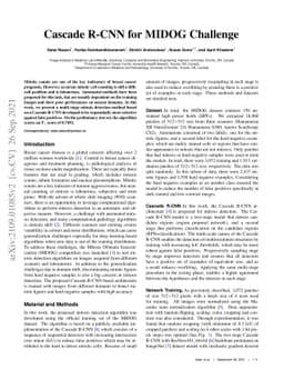 Cascade RCNN for MIDOG Challenge