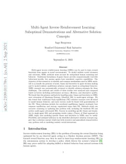 Multi-Agent Inverse Reinforcement Learning: Suboptimal Demonstrations
  and Alternative Solution Concepts