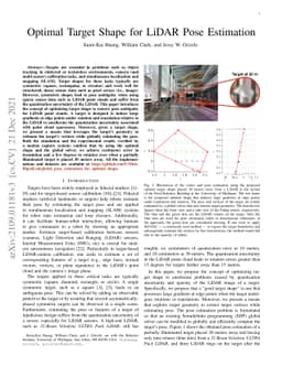 Optimal Target Shape for LiDAR Pose Estimation