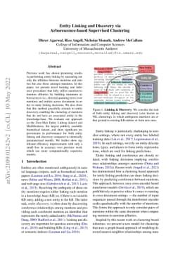 Entity Linking and Discovery via Arborescence-based Supervised
  Clustering