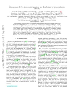 Measurement-device-independent quantum key distribution for
  nonstandalone networks