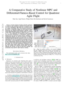 A Comparative Study of Nonlinear MPC and Differential-Flatness-Based
  Control for Quadrotor Agile Flight