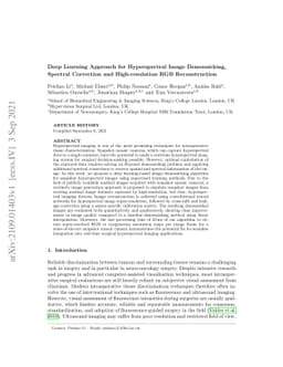 Deep Learning Approach for Hyperspectral Image Demosaicking, Spectral
  Correction and High-resolution RGB Reconstruction