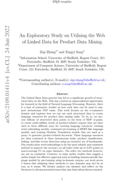 An Exploratory Study on Utilising the Web of Linked Data for Product
  Data Mining