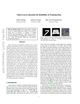 Ghost Loss to Question the Reliability of Training Data