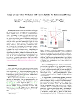 Safety-aware Motion Prediction with Unseen Vehicles for Autonomous
  Driving