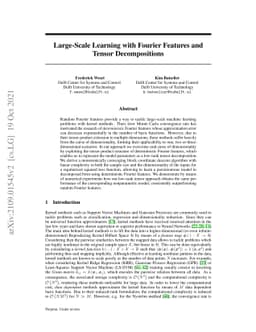Large-Scale Learning with Fourier Features and Tensor Decompositions