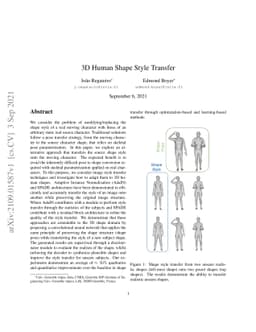 3D Human Shape Style Transfer