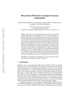 Hierarchical 3D Feature Learning for Pancreas Segmentation