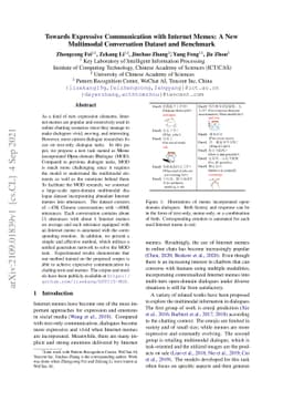 Towards Expressive Communication with Internet Memes: A New Multimodal
  Conversation Dataset and Benchmark