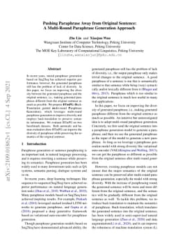 Pushing Paraphrase Away from Original Sentence: A Multi-Round Paraphrase
  Generation Approach