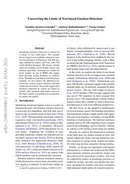 Uncovering the Limits of Text-based Emotion Detection