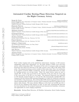 Automated Cardiac Resting Phase Detection Targeted on the Right Coronary
  Artery