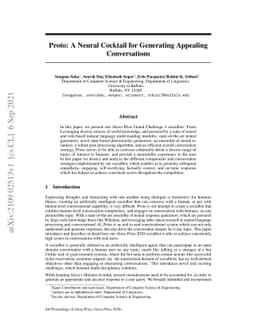 Proto: A Neural Cocktail for Generating Appealing Conversations