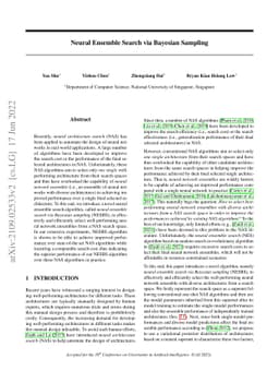 Neural Ensemble Search via Bayesian Sampling
