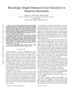 Knowledge Graph Enhanced Event Extraction in Financial Documents