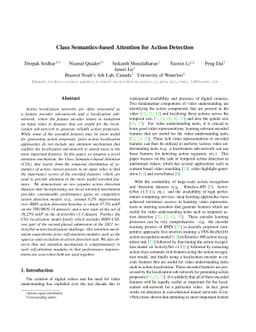 Class Semantics-based Attention for Action Detection