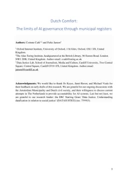 Dutch Comfort: The limits of AI governance through municipal registers