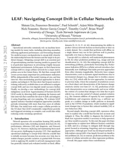 LEAF: Navigating Concept Drift in Cellular Networks