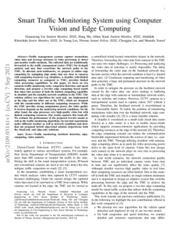 Smart Traffic Monitoring System using Computer Vision and Edge Computing