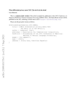 When differential privacy meets NLP: The devil is in the detail