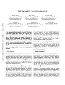 IEEE BigData 2021 Cup: Soft Sensing at Scale