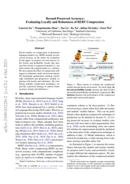 Beyond Preserved Accuracy: Evaluating Loyalty and Robustness of BERT
  Compression