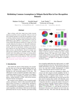 Rethinking Common Assumptions to Mitigate Racial Bias in Face
  Recognition Datasets