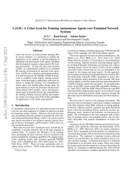 CyGIL: A Cyber Gym for Training Autonomous Agents over Emulated Network
  Systems