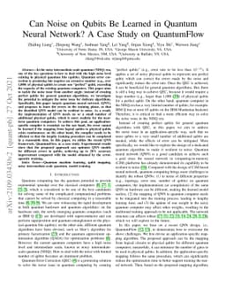 Can Noise on Qubits Be Learned in Quantum Neural Network? A Case Study
  on QuantumFlow