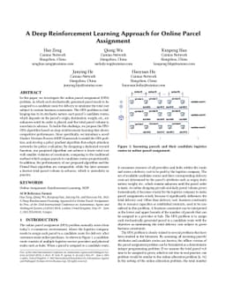 A Deep Reinforcement Learning Approach for Online Parcel Assignment