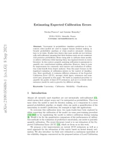 Estimating Expected Calibration Errors