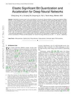 Elastic Significant Bit Quantization and Acceleration for Deep Neural
  Networks