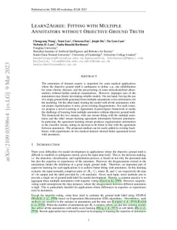 Learn2Agree: Fitting with Multiple Annotators without Objective Ground
  Truth